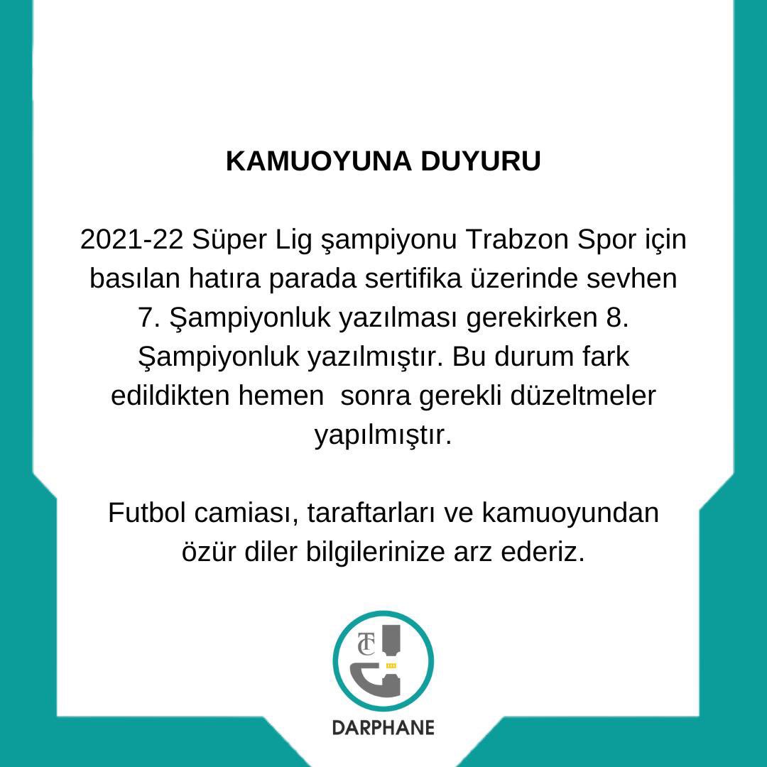 Darphane'nin Trabzonspor parası Fenerbahçe'yi ayağa kaldırdı!