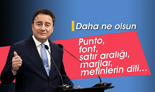 6'lı masa icraatı: "Yazı fontu, puntosu, kenar boşlukları ve kullanılacak dil"