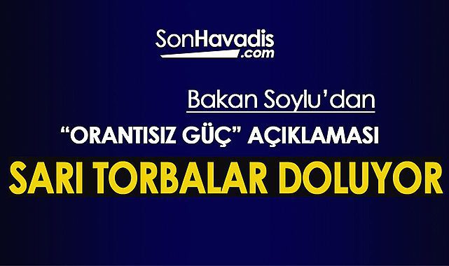 6 PKK'lı daha sarı torbaya! Soylu'dan anlamlı "orantısız" paylaşımı