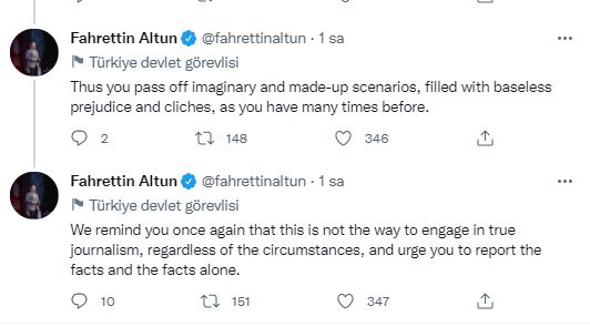 Fahrettin Altun'dan Reuters'a tepki açıklaması