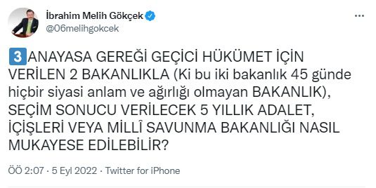 Melih Gökçek'ten Gürsel Tekin'in cevabı üzerine sert yanıtlar ve sorular geldi