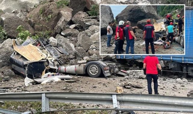 Artvin'de aynı noktada heyelan! Faciadan dönüldü