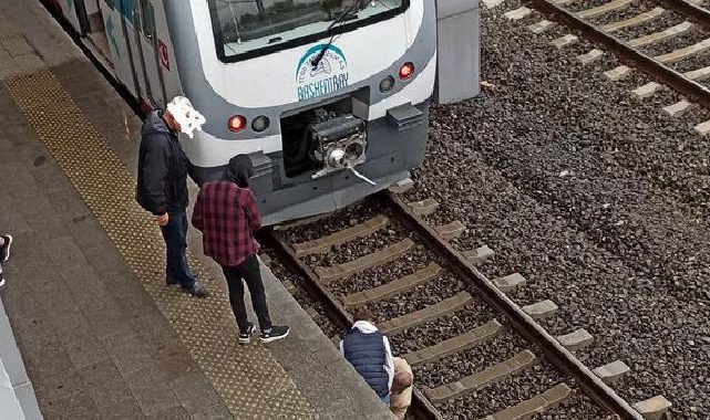 Ankara'da raylara düşen adam için zamanla yarıştılar