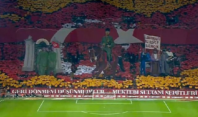 Galatasaray'dan Cumhuriyet'in 100. yılına özel muhteşem koreografi! Alkışlar Galatasaray'a!