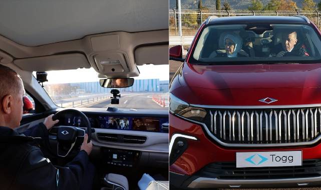 Recep Tayyip Erdoğan TOGG ile deneme sürüşü yaptı