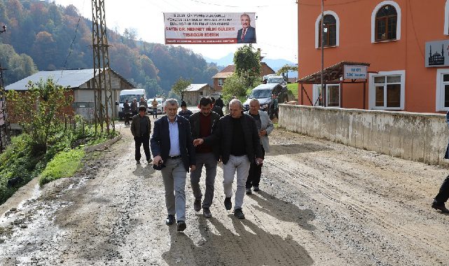 Ordu Büyükşehir Belediyesi 39 yıllık toprak yolu asfalt döşedi