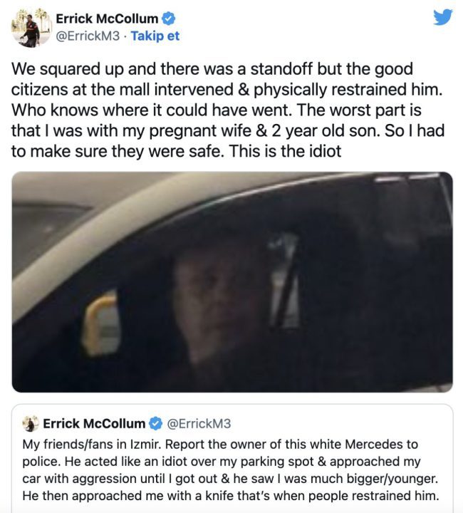 Karşıyaka'nın ABD'li oyuncusuna bıçaklı saldırı