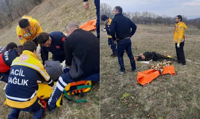 Bilecik'de yolcu minidüsü şarampole yuvarlandı