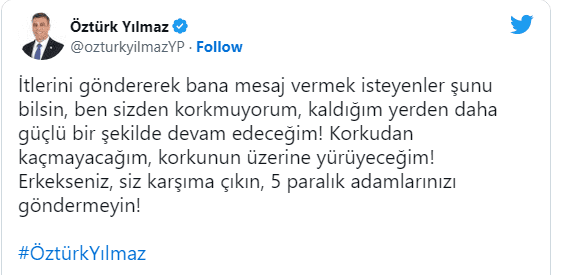 Yenilik Partisi Genel Başkanı Öztürk Yılmaz bıçaklı saldırıya uğradı