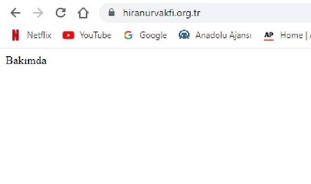 Hiranur Vakfı internet sitesini kapattı