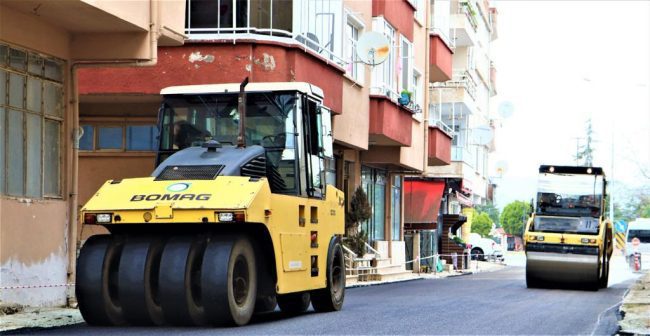 Ordu'dan Perşembe'nin merkezine sıcak asfalt