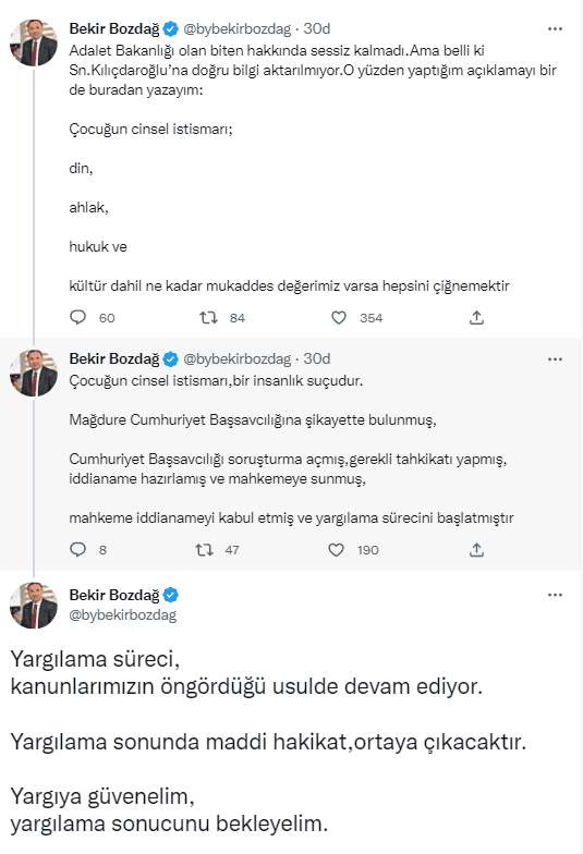 Adalet Bakanı Bekir Bozdağ'dan CHP Lideri Kılıçdaroğlu'na cevap