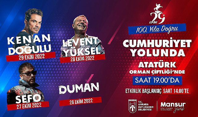 Ankara'da Cumhuriyet coşkusu Atatürk Orman Çiftliği'nde yaşanacak!