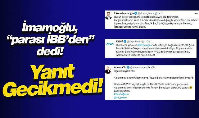 AYGM'den İBB Başkanı İmamoğlu'na kapak gibi cevap!