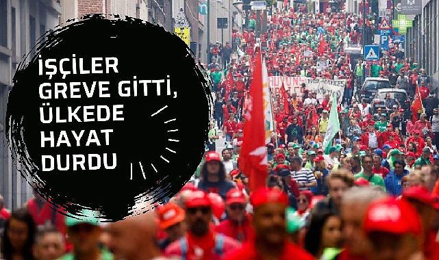 Belçika'da enflasyon grevi! Binlerce işçi sokakta, ülkede hayat durma noktasında!