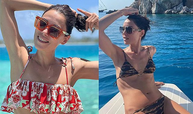 Cansu Dere Instagram'da bikinili paylaşımları yorum patlaması yaşattı