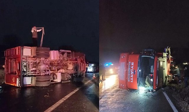 Çorum'da itfaiye ekipleri yangına giderken kaza yaptı! 3 yaralı