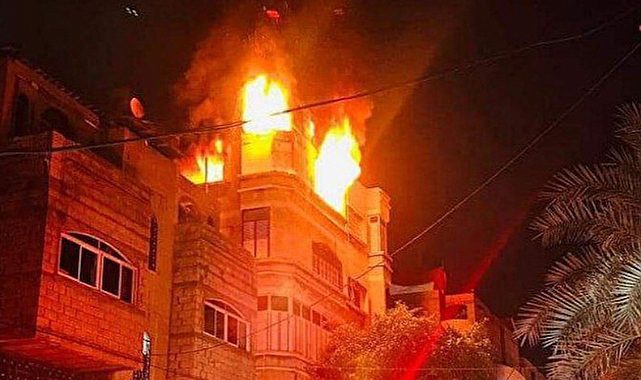 Filistin Gazze'de korkunç yangın! 21 kişi can verdi
