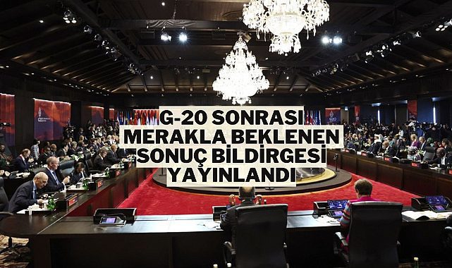 G-20 Sonuç Bildirgesi Yayınladı