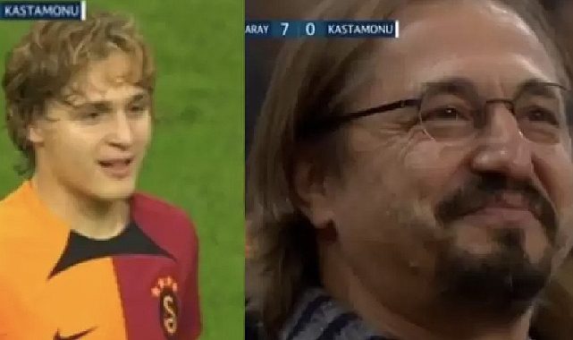 Galatasaraylı Hamza Akman ilk golünü attı! Ayhan Akman duygusallaştı