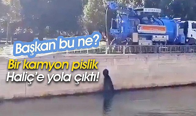 İBB aracı bir kamyon pisliği Kağıthane Deresi'ne böyle boşalttı!