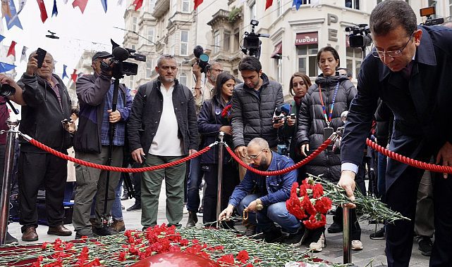 İmamoğlu'ndan İstiklal Caddesi'nde geçmiş olsun turu