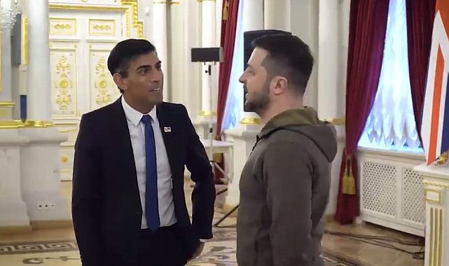 İngiltere Başbakanı Rishi Sunak Vladimir Zelensky'yi ziyaret etti