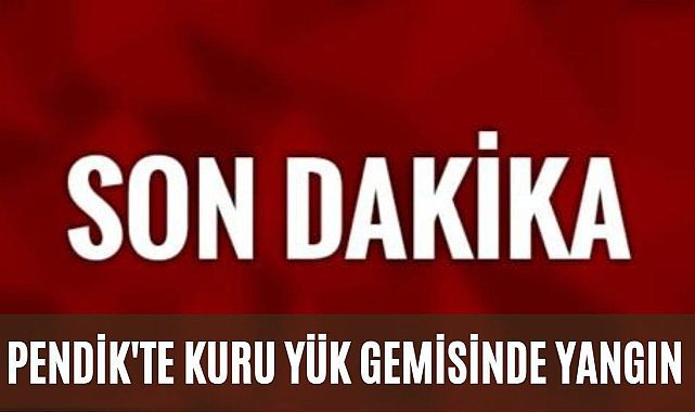 İstanbul Pendik Limanı&#039;nda kuru yük gemisinde yangın