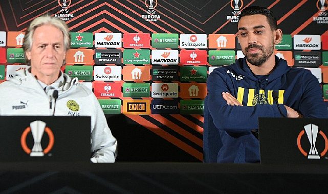 Jorge Jesus ve İrfan Can Kahveci Rennes maçı öncesi basın toplantısı düzenledi