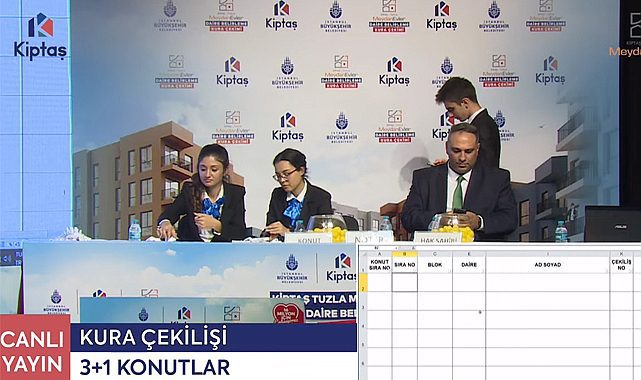 KİPTAŞ Tuzla Meydan Evler projesinde kura heyecanı! Hak sahipleri kura çekilişi ile belirlendi