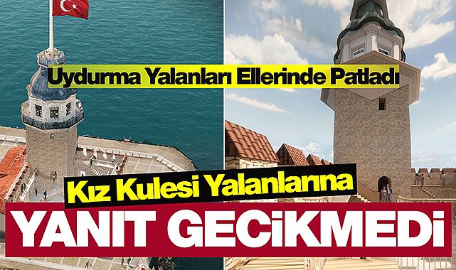 Kız Kulesi "yıkıldı" uydurmasına yanıt gecikmedi! Bakanlık görsellerle yalanı böyle çürüttü