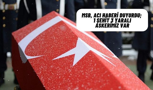 MSB'den acı haber geldi, 1 şehidimiz 3 yaralımız var