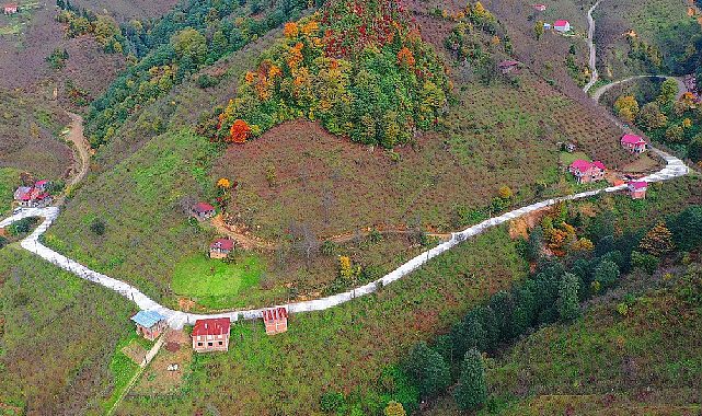 Ordu Büyükşehir Belediyesi 39 yıllık toprak yolu asfalt döşedi