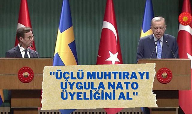 Recep Tayyip Erdoğan İsveç Başbakanı ile görüştü sonra kameralar karşısına geçti