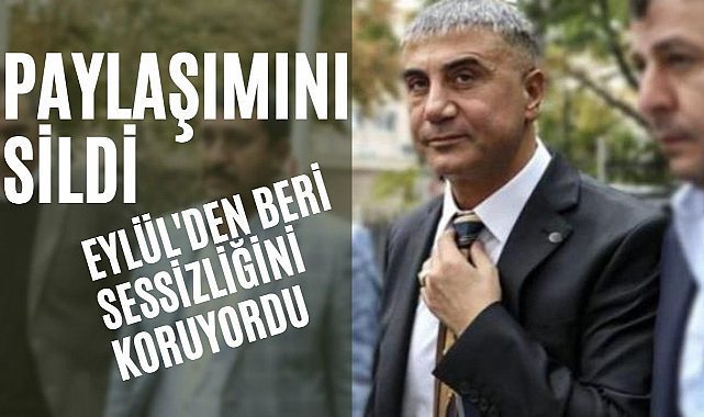 Sedat Peker paylaşımını sildi! Son paylaşımını Eylül'de yapmıştı