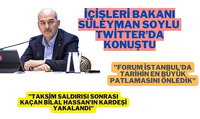 Süleyman Soylu Twitter'da konuştu. İşte o açıklamalar ..
