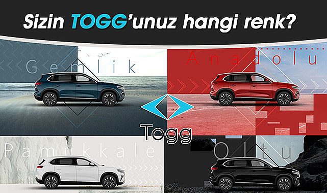 TOGG renkleri çok beğenildi! Togg C SUV isim ve renkleri belli oldu