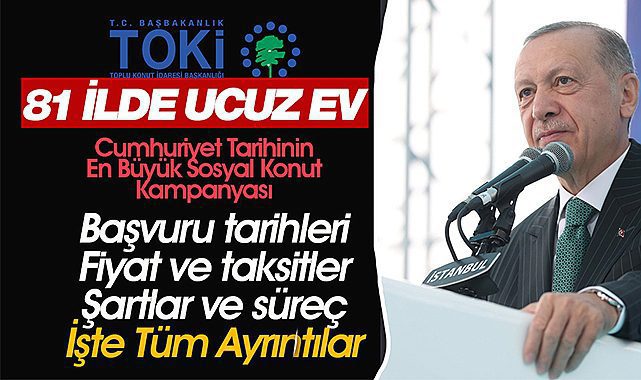 TOKİ ucuz konutları merakla bekleniyordu! Cumhurbaşkanı Erdoğan TOKİ kampanya detaylarını açıkladı