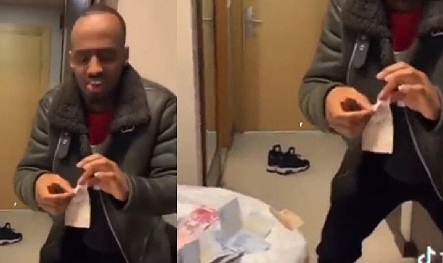 Türk Lirasını yırtan 2 yabancıya ceza!