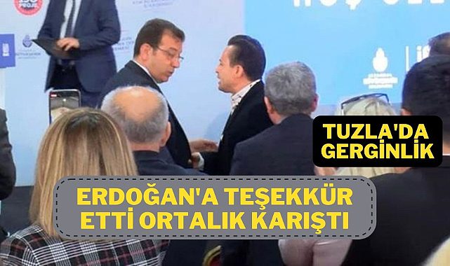 Tuzla İSKİ tesis açılışında büyük gerginlik yaşandı