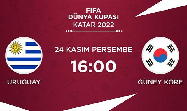 Uruguay - Güney Kore maçı canlı izle! Uruguay Güney Kore TRT HD 4K Donmadan canlı maç izle!