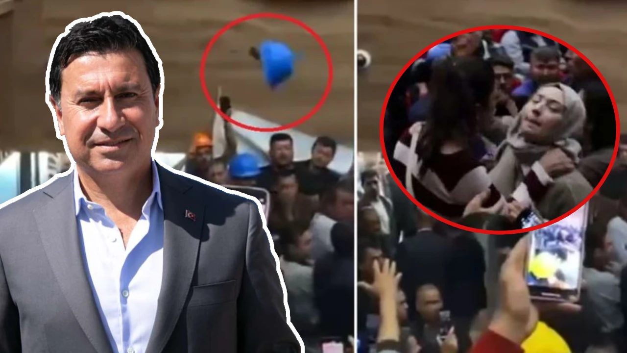 İşçiler CHP'li başkana baretlerini fırlattı