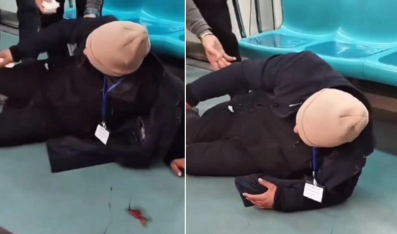 Marmaray'da yeni tezgah! Epilepsi krizi tiyatrosu