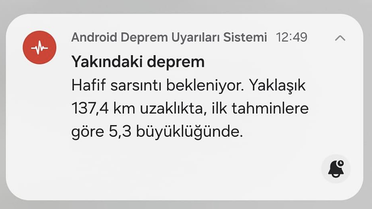 Android uyarı sistemi İstanbul depremini saniyeler önce haber verdi
