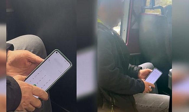 Minibüste genç kıza cinsel taciz kamerada