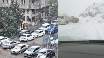 Erzurum’da Mayıs’ta kar sürprizi: Şehir beyaza büründü