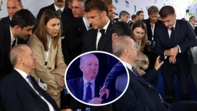 Erdoğan ile Macron'un el sıkışması güç gösterisine dönüştü! Ve kazanan...
