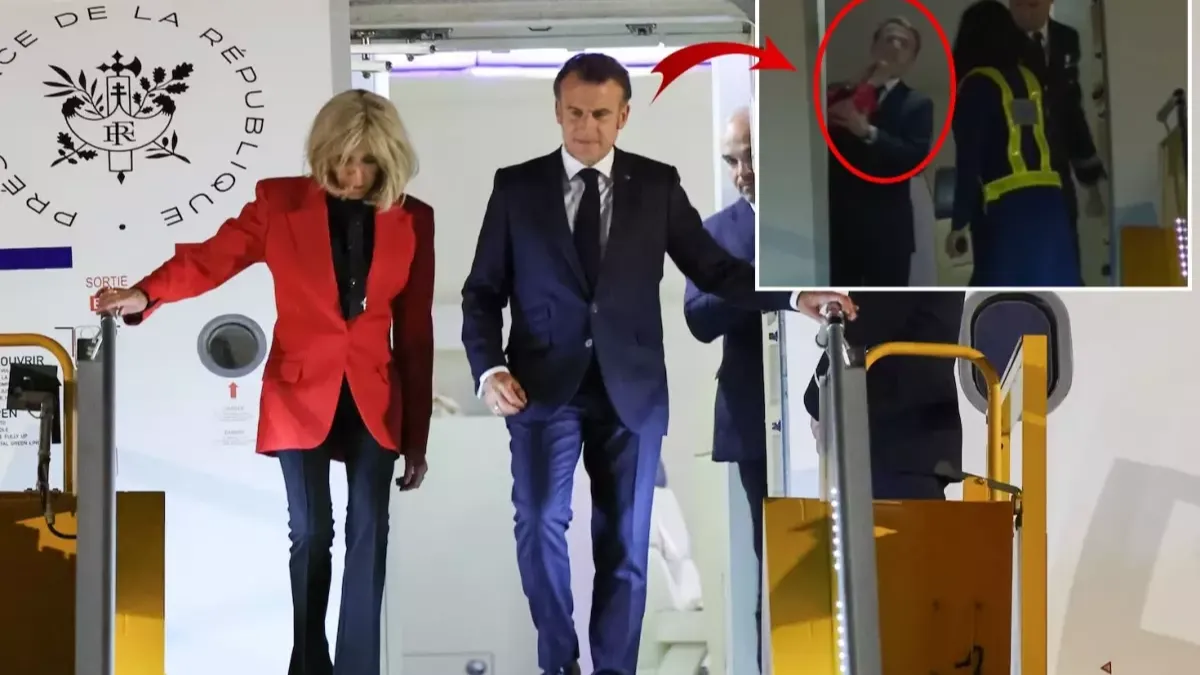 Kameralar kayıttaydı! Macron eşinden tokat yedi