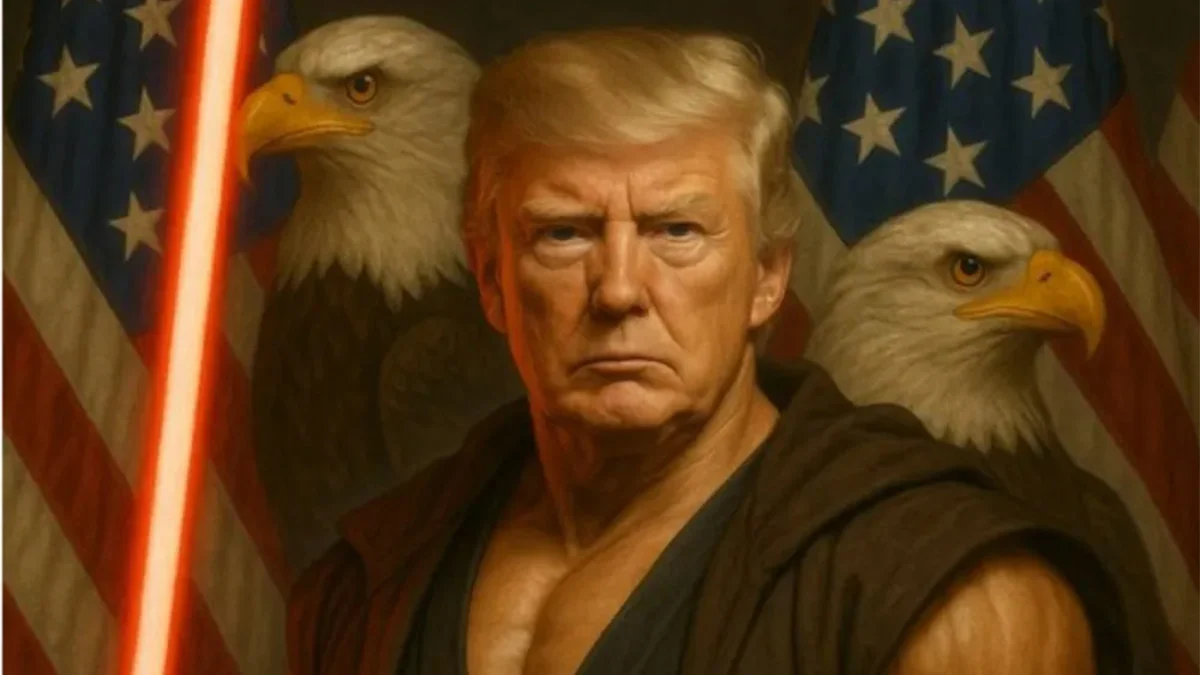 Bu Trump görselini Beyaz Saray paylaştı! Artık o bir Jedi