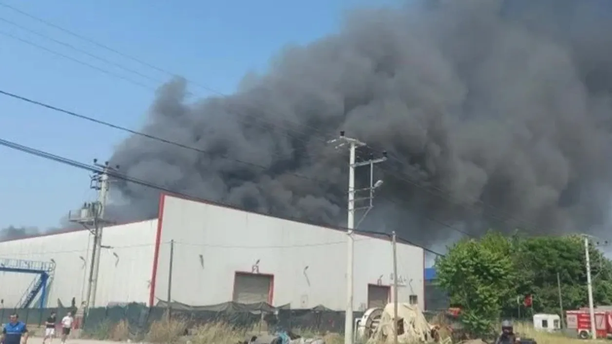 Kocaeli metal fabrikasında korkutan yangın